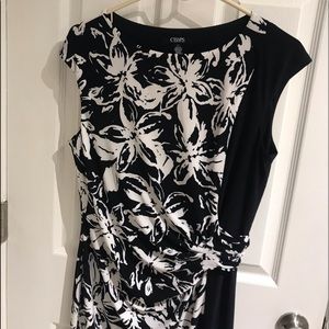 Black and white floral dress
